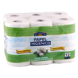 HCF Papel Higiénico 280 Hojas Dobles con 12 pz