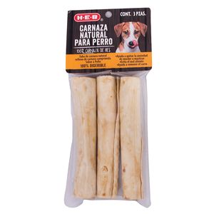 Carnaza Natural de Res para Perro Tubo 3 pz Carnaza Natural de Res para Perro