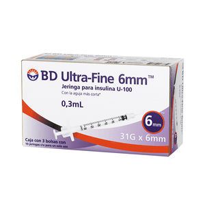 Jga Bd Ultra-Fine Insu .3ml 31gx6mm 30 Pz