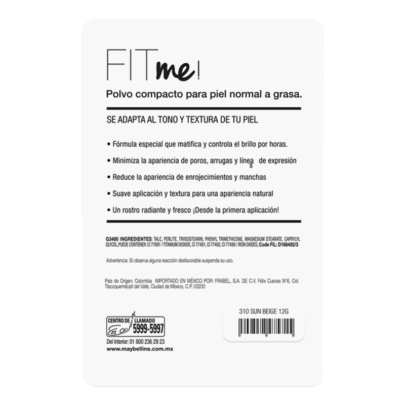 Maybelline Base de Maquillaje Fit Me! Matte + Pore - H-E-B México