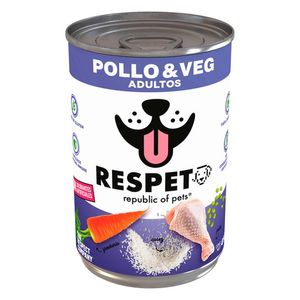 Alimento Húmedo para Perros en Lata RESPET Pollo y Vegetales 410 g Training Bites Botanas Entrenadoras 90 g