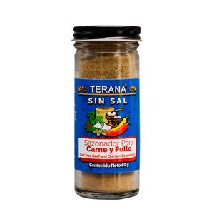 Terana Sazonador Sin Sal Para Carne Y Pollo 60 g