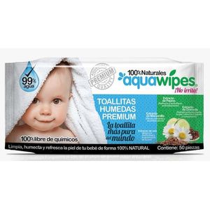 Toallitas Humedas Para Bebe Agua 50 Pz