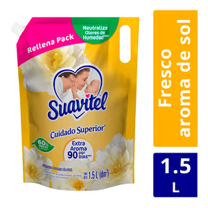 Suavitel Suavizante Cuidado Superior Aroma Sol 1.5 L