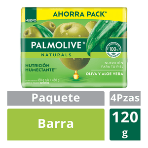 Jabón Multipack Oliva Y Aloe 4 Pz