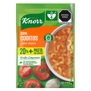 Knorr Sopa en Forma de Coditos Más Pasta 115 g