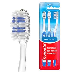 Colgate Pro Cuidado Cepillo de Dientes con 3 pz