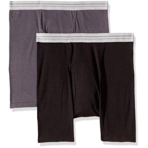 Boxer Tipo Trusa Caballero Ch Paq.2 Gris/Negro 1 Pz