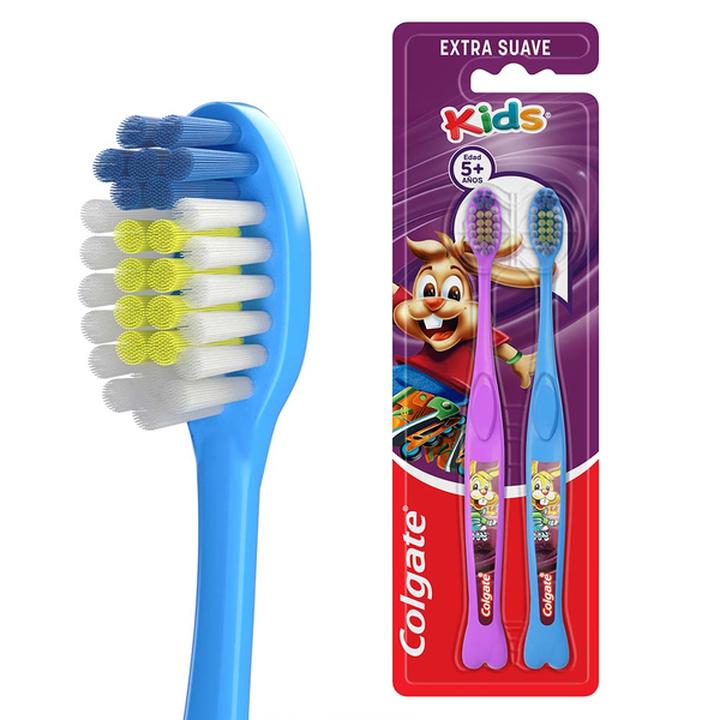 Colgate Kids Cepillo de Dientes Infantil 5+ Años con 2 pz - Mi Tienda ...