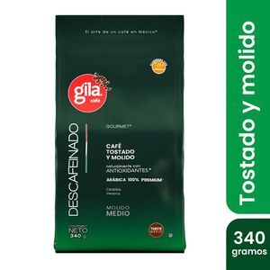 Café Descafeinado Gourmet Tostado y Molido Medio 340 g