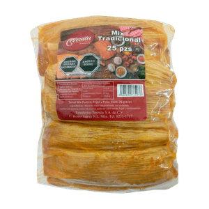 Tamal Mix 25 Tradicional Puerco Frijol Pollo 25 Pz