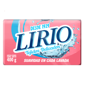 Lirio Jabón de Lavandería Barra Rosa 400 g