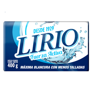 Lirio Jabón de Lavandería Barra Blanco 400 g