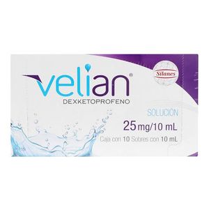 Velian 25 Mg Sol Sb 10x10ml Dexketoprofeno 1 Pz