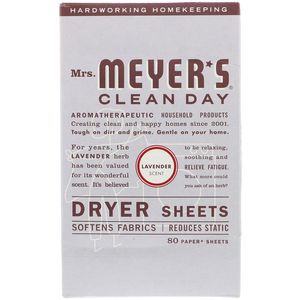 Mrs. Meyers Toallitas Suavizantes de Tela para Secadora Aroma Lavanda con 80 pz