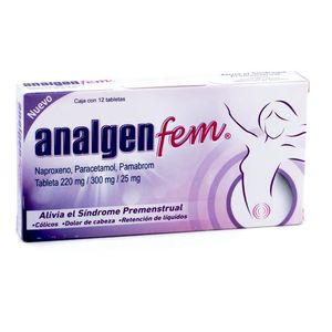 Analgésico Y Antiinflamatorio Analgen Fem 12 Pz