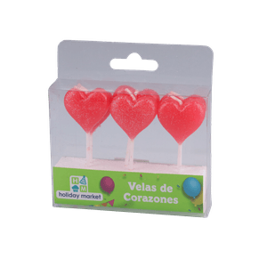 Vela Glitter Heart 1 Cj Vela Glitter Heart  1 Cj