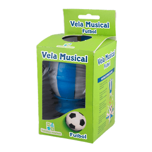 Vela Copa Futbol Blanco Y Azul 1 Cj