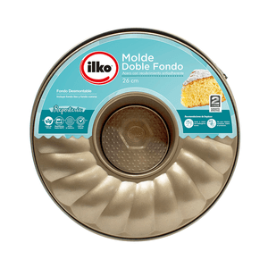 Molde Doble Fondo 26 Cm. Antiadherente 1 Pz