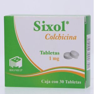 Sixol  1 Mg 30 Tabletas Colchicina Gen 30 Pz