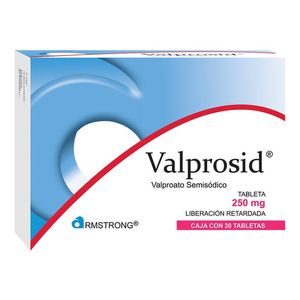 Valprosid Caja con 30 tabletas de 250 mg c/u