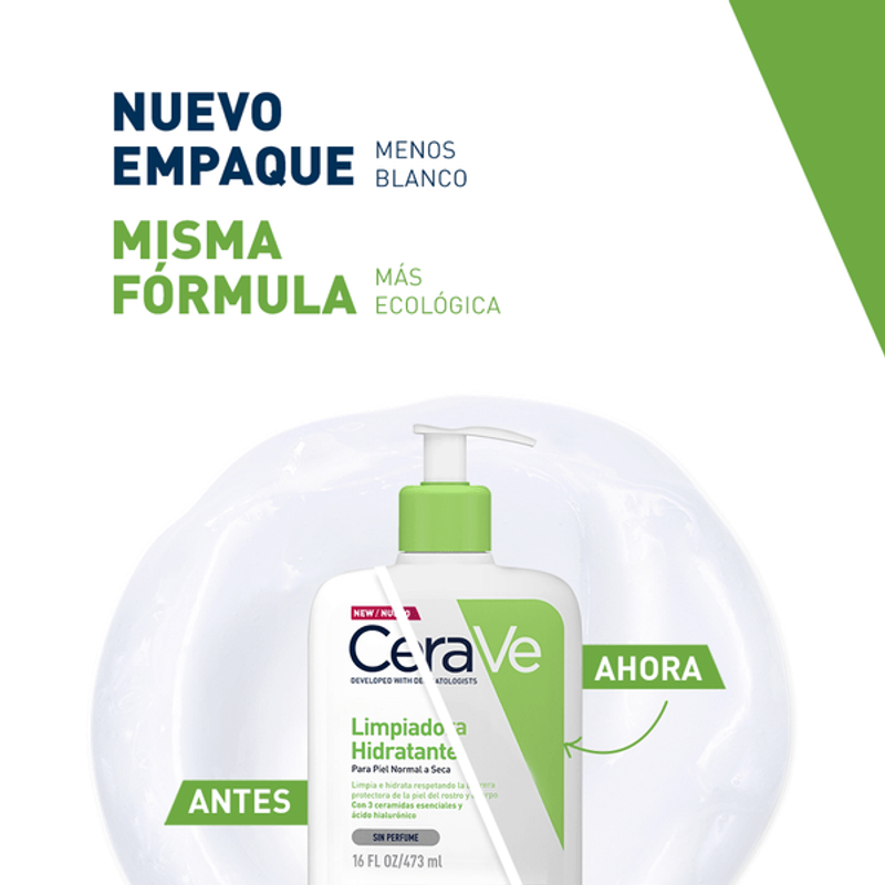 CeraVe Limpiadora Hidratante, 473ml