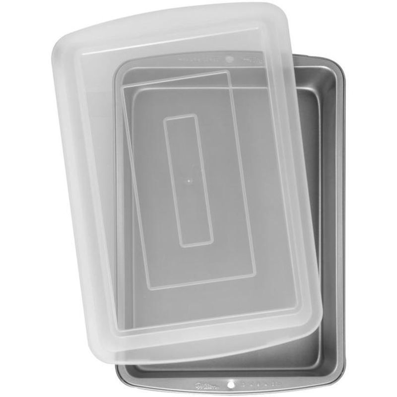 Molde Rectangular para Pastel 45.7 x 31.5 x 7.6 cm Acero Aluminizado Anti  Adherente Winco • BPU · HoReCa