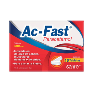 Ac-Fast  500 Mg  10 Tabletas Gen 10 Pz