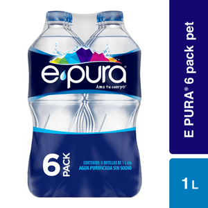 Agua Natural 6 Pack 1lt 1 Pz