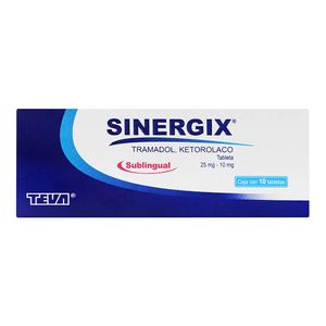 Sinergix Sublin 25/10mg Tab10 Tramadol /Ketorolaco 10 Pz