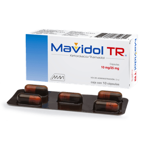 Mavidol Tr 10/25mg 10 Cap Ketorolaco Tramadol Gen 10 Pz