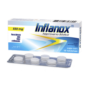 Inflanox 550 Mg 12 Tab Naproxeno Sodico Gen 12 Pz
