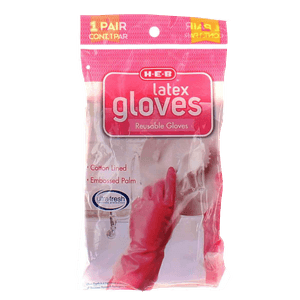 Guantes HEB Ultra Fresh Latex Reusable Grande 1 Par