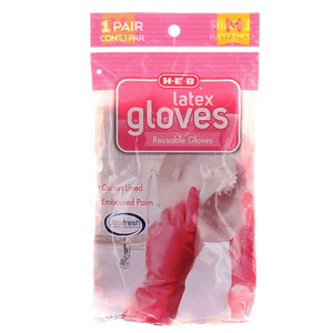 Guantes HEB Ultra Fresh Latex Reusables Mediano 1 Par