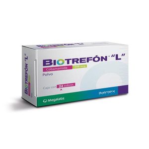 Biotrefon L 1000 Mcg Sobres 24 Cobamamida 24 Pz