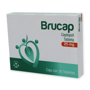 Brucap Captopril 25 mg 30 Tabletas