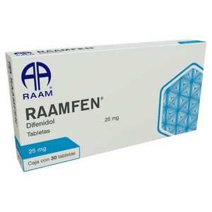 Raamfen Difenidol 25 mg 30 Tabletas