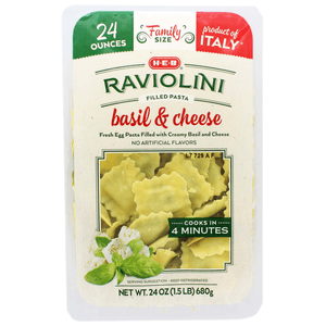 HEB Basil And Cheese Raviolini 680 g