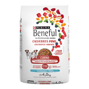 Purina Beneful Crecimiento Vibrante Alimento Seco Cachorros Razas Minis y Pequeñas Carne Bulto de 4 kg Cats Pride Charola con Arena para Gato Kat Kit