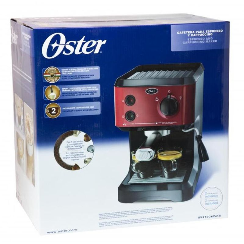 Oster Cafetera Espresso & Capuccino Bvstecmp65r 1. - H-E-B México