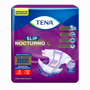 Tena Slip Nocturno Pañal Para Adulto Talla Chica/Mediana con 8 pz