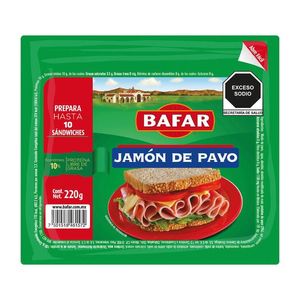 Bafar Jamon Lunch de Pavo Y Cerdo 220 g