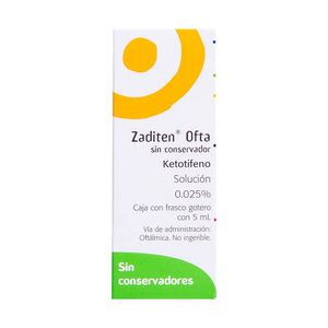 Thea Mex Zaditen Ketotifeno Solución 0.025% 5 ml Thea Mex Zaditen Ketotifeno  Solución 0.025% 5 ml