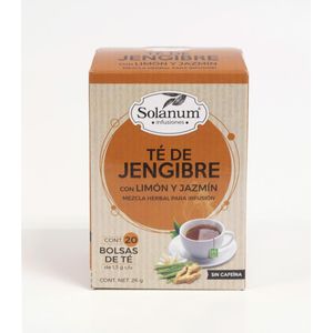 Infusión Herbal Té Jengibre Limón 20 Pz