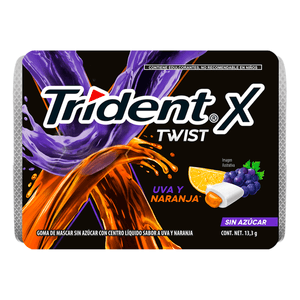 Trident Goma de Mascar Twits Uva Y Naranja 13.3 g