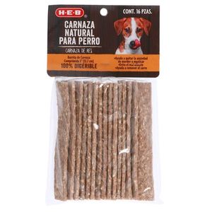 Carnaza Natural de Res para Perro Barrita 16 pz Carnaza Natural de Res para Perro Hueso 10 pz