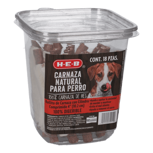 Carnaza Natural de Res para Perro Cilindro 18 pz