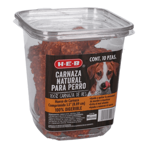 Carnaza Natural de Res para Perro Hueso 10 pz Juguete para Perros Masticable Eslabón Mediano