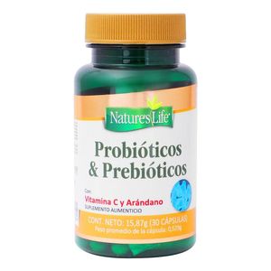 Prebioticos Y Probioticos   Capsulas 30 30 Pz