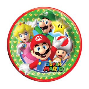 Plato Pastelero Mario Bros Paq 6 con 6 pz